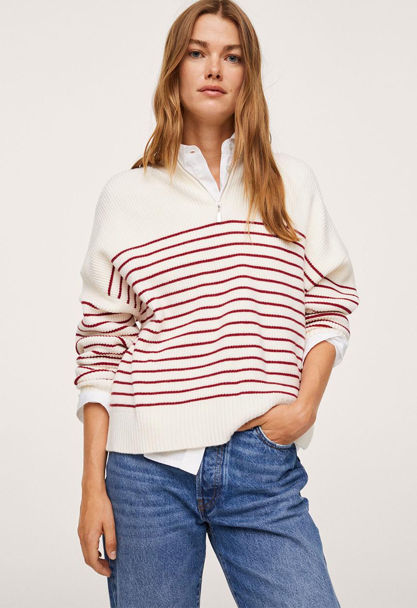 MANGO - Sweater rizonr - red