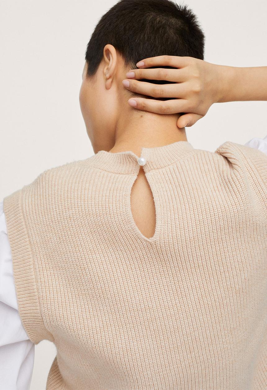 MANGO - Sweater leonor - light pastel grey