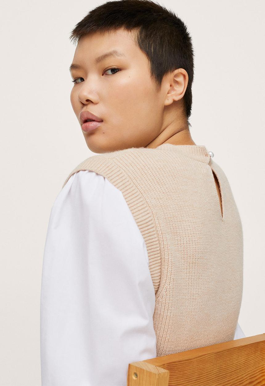 MANGO - Sweater leonor - light pastel grey