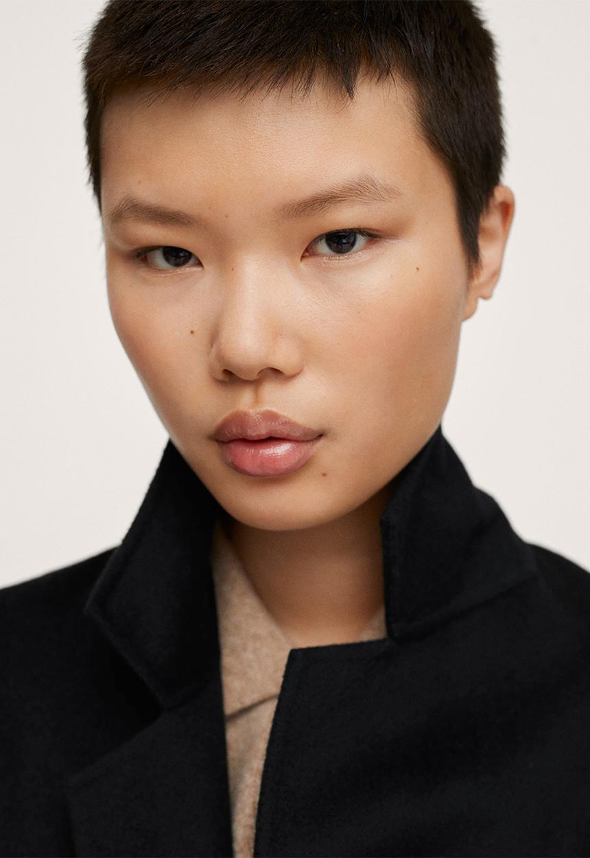 MANGO - Coat batin - black