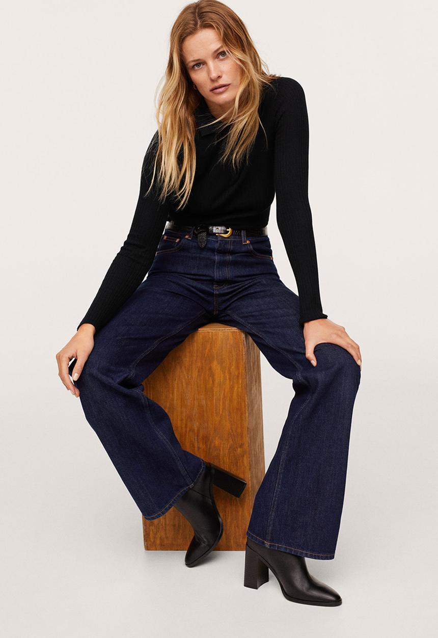 MANGO - Sweater stairs - black