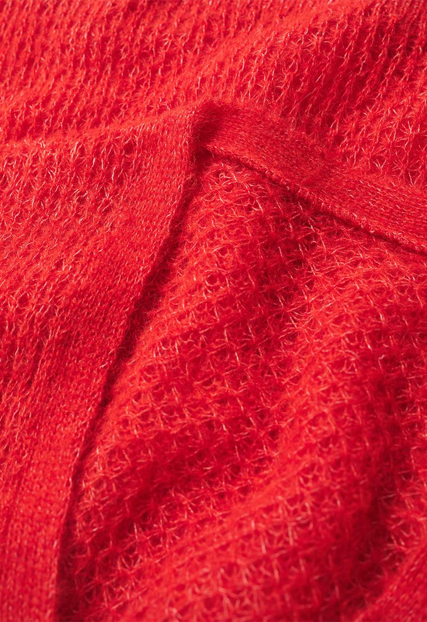 MANGO - Sweater gery - red