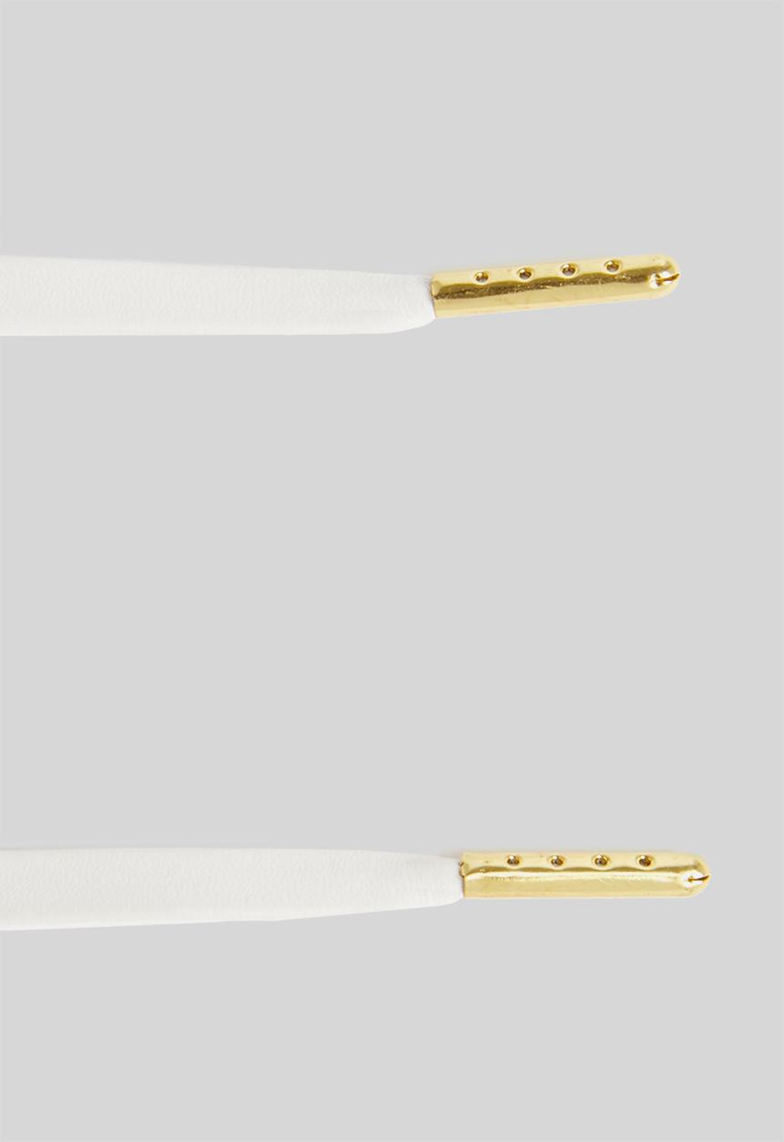 Binder - Faux leather laces 80cm - white