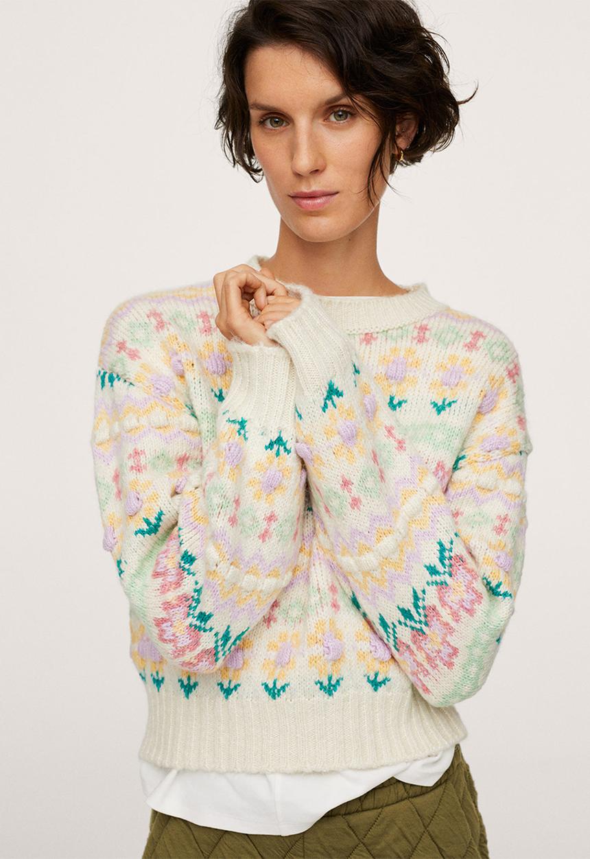 MANGO - Sweater golosina - light beige