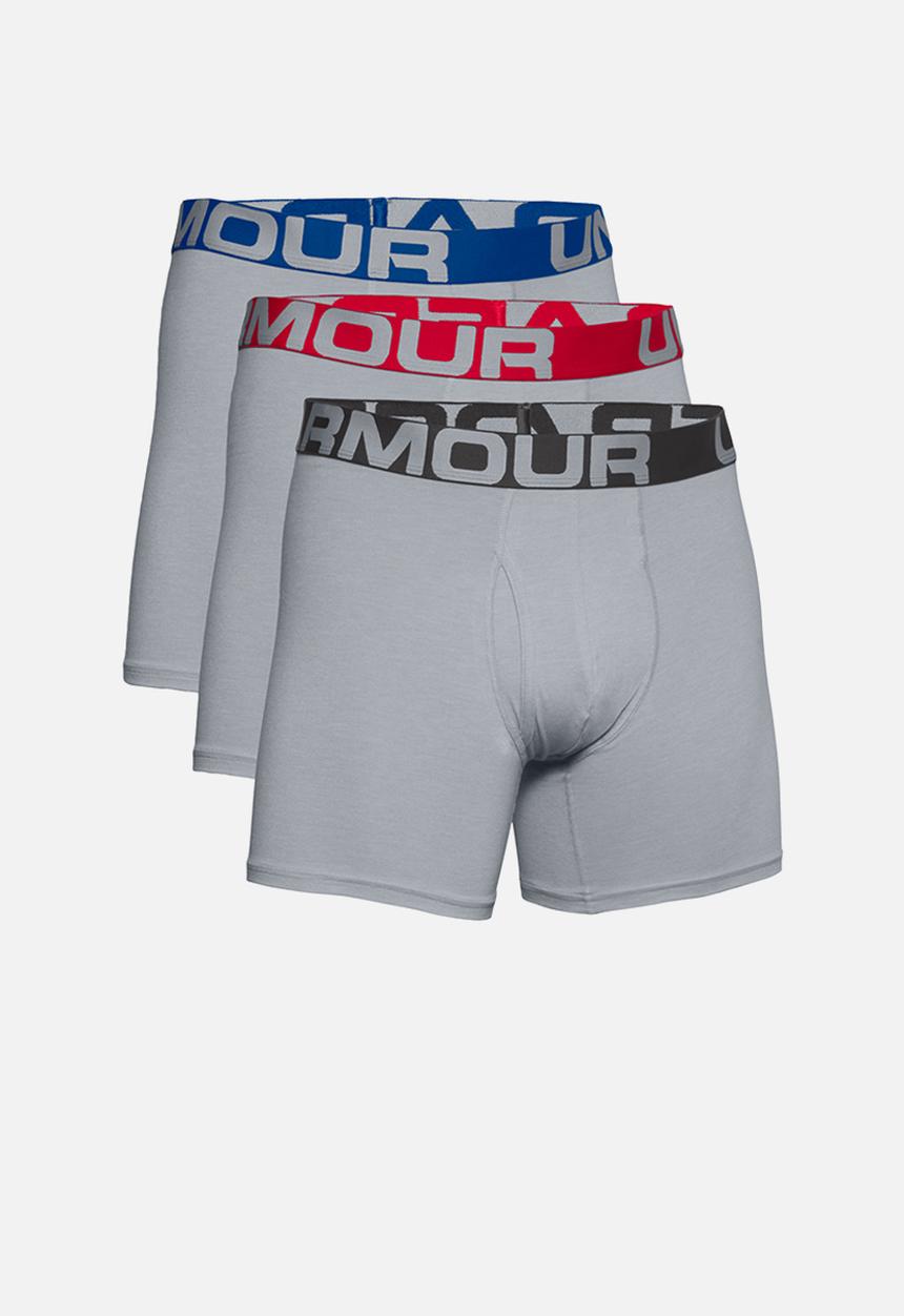Under Armour - Ua charged cotton 6in 3 pack - grey