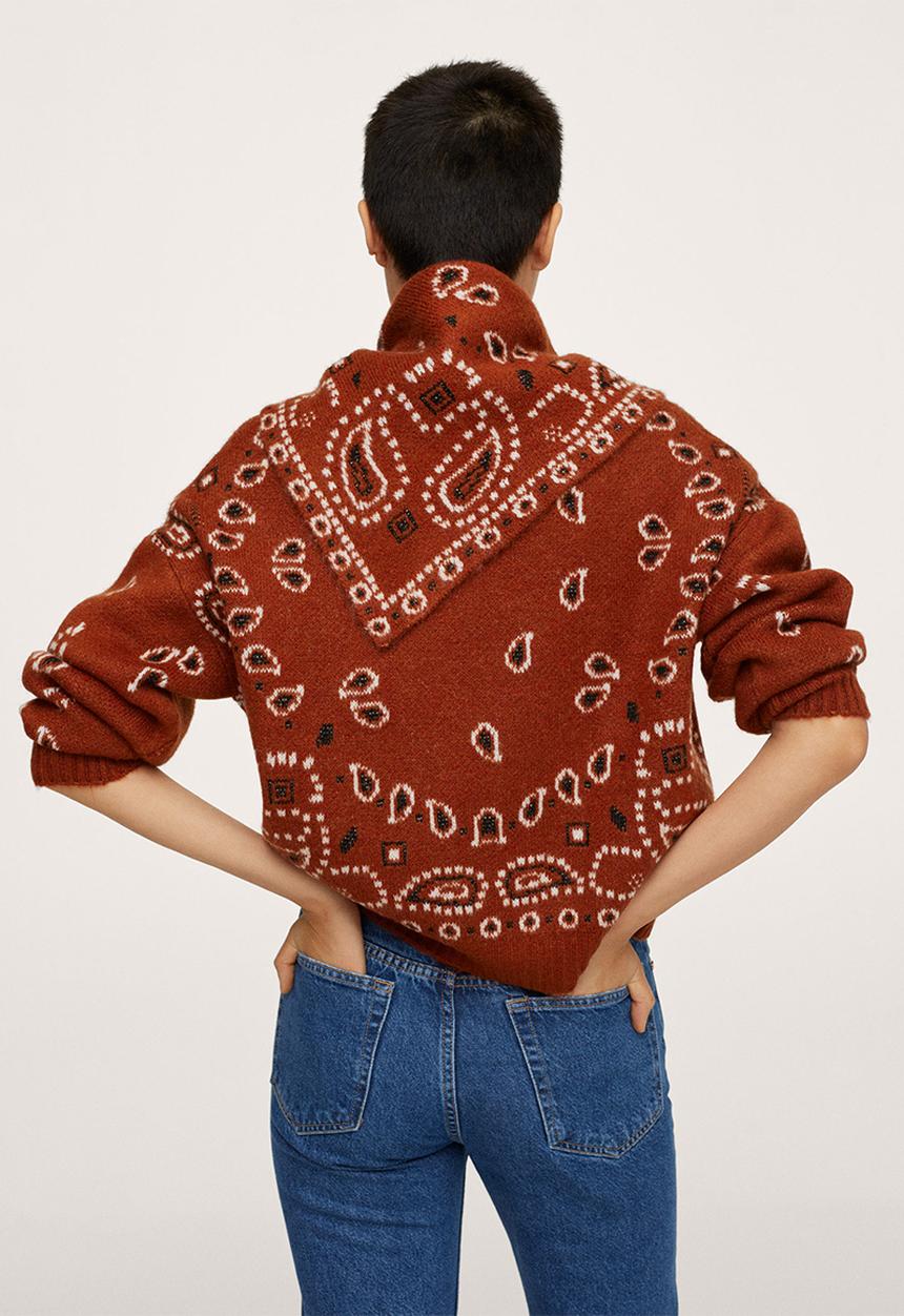 MANGO - Sweater bandana - brown