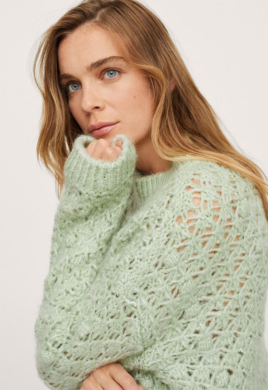 MANGO - Sweater raim - green