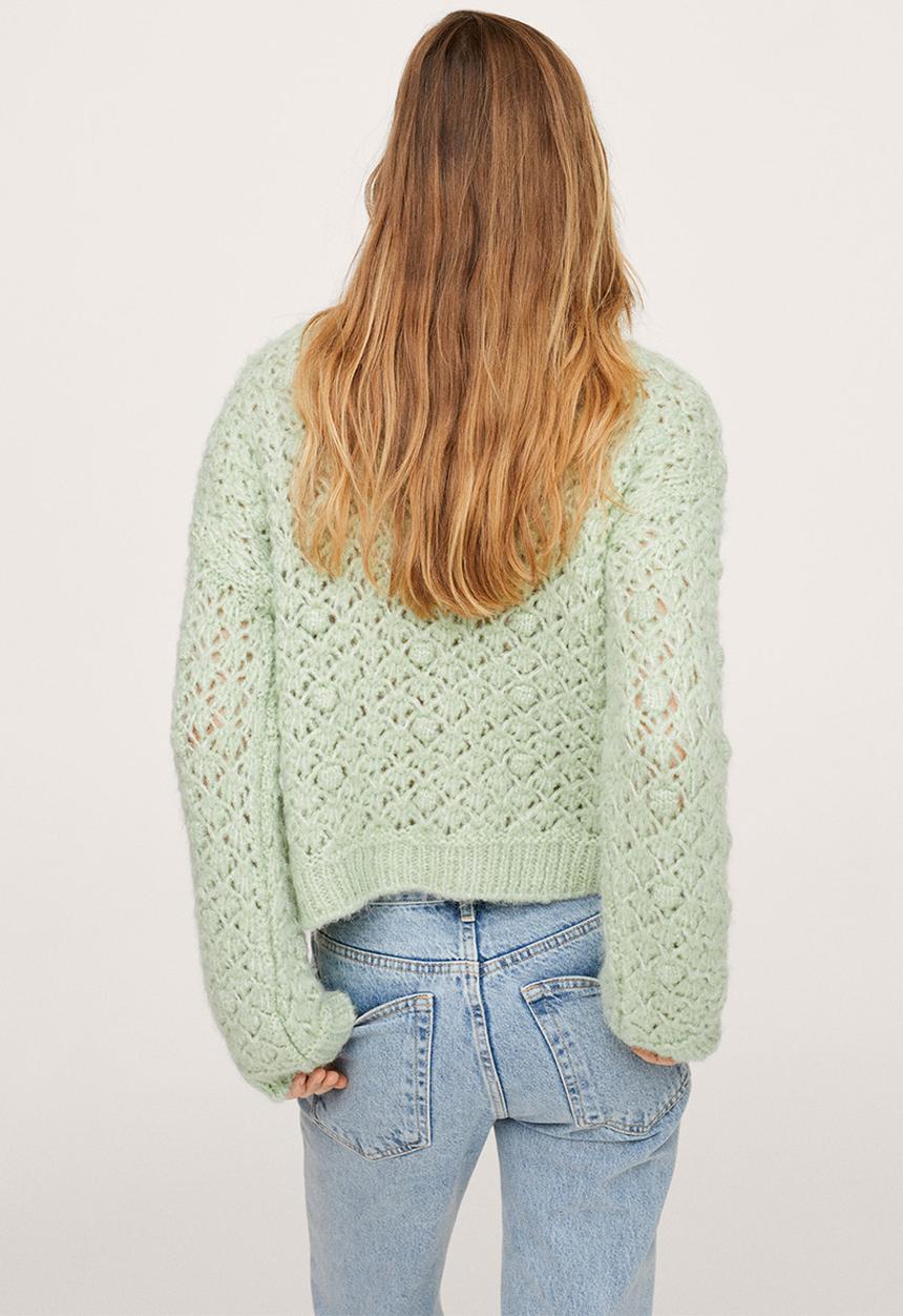 MANGO - Sweater raim - green