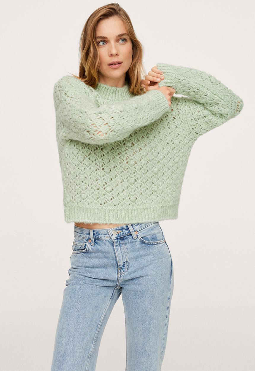MANGO - Sweater raim - green