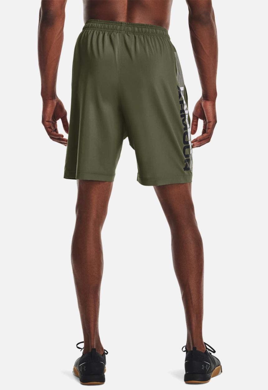 Under Armour - Ua woven wordmark shorts - olive 
