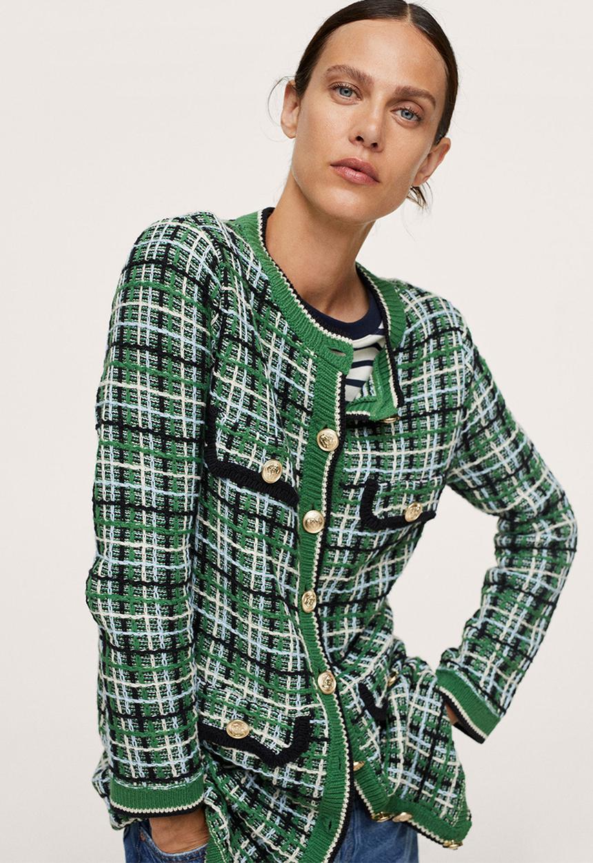 MANGO - Cardigan casiragi - green