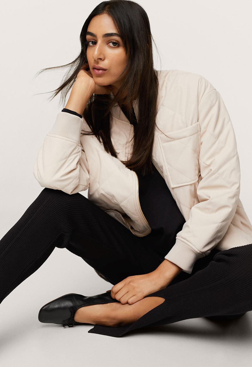 MANGO - Jacket mathilde - light beige