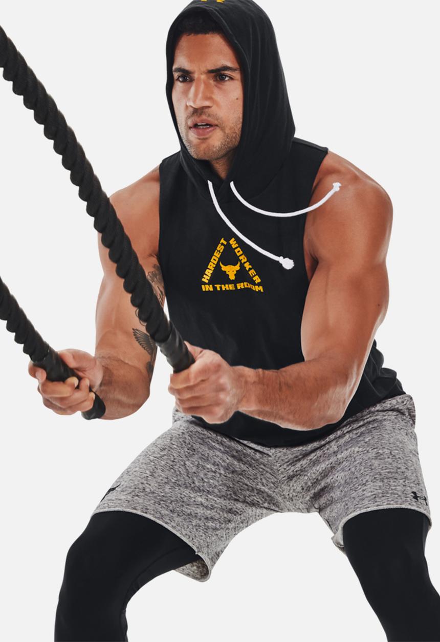 Under Armour - UA Project Rock Terry shorts - grey