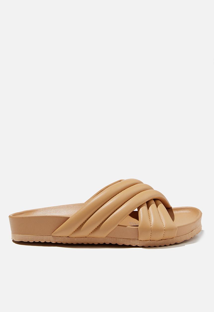 Cotton On - Cushy crossover slide - camel pu