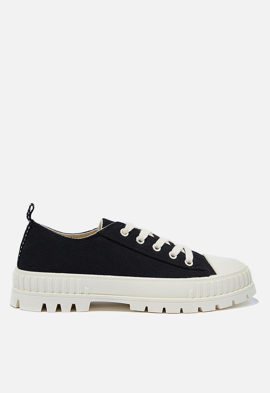 Cotton On - Hayden lug sole sneaker - black