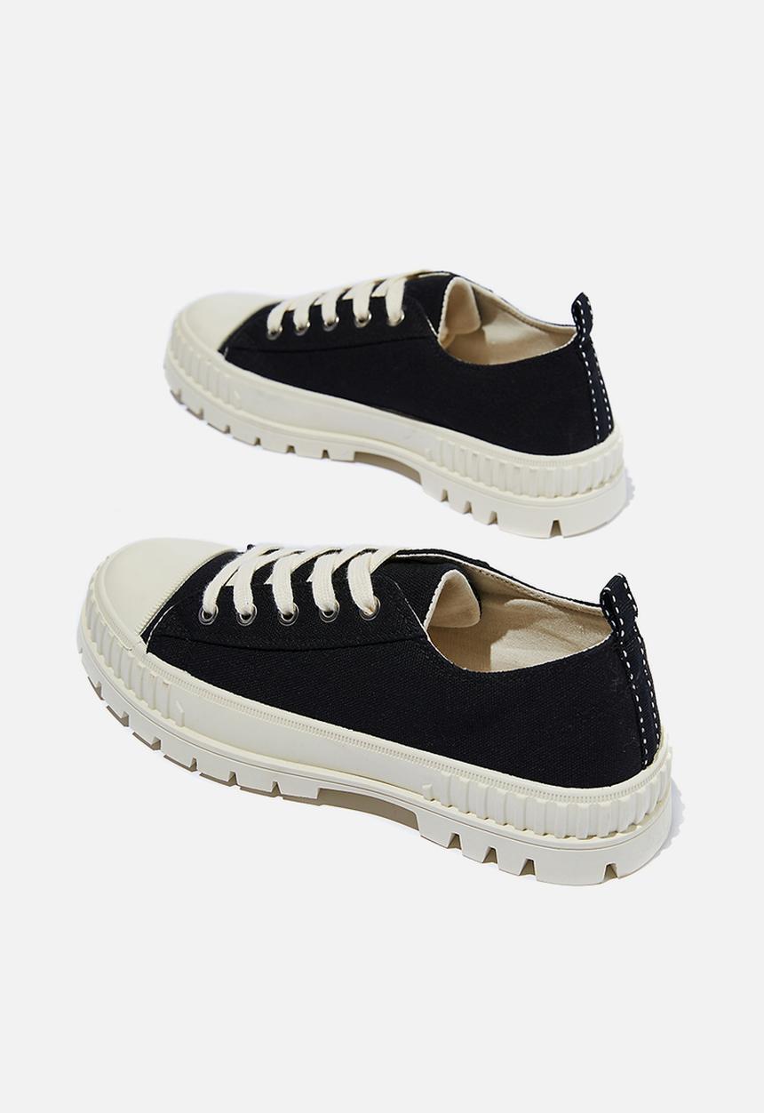 Cotton On - Hayden lug sole sneaker - black