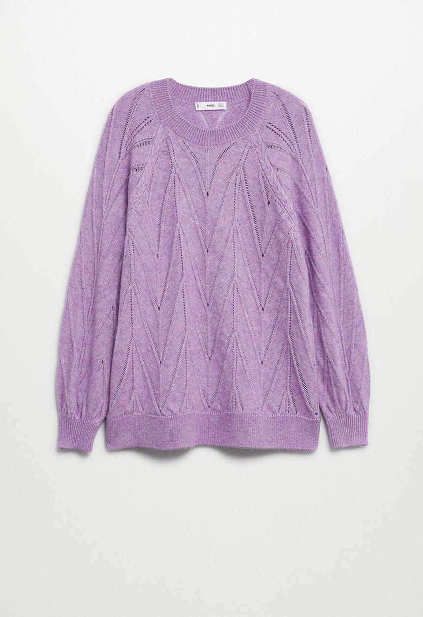 MANGO - Sweater espiga - light pastel purple