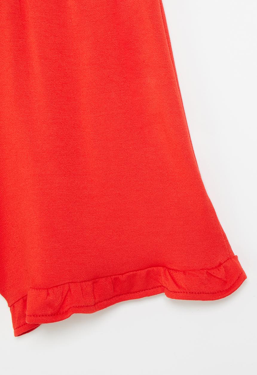 Me&B - Fleece frill shorts - red