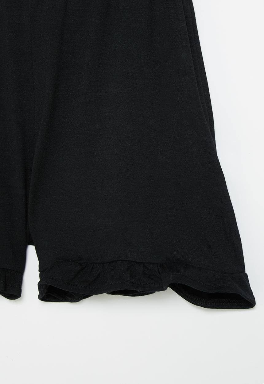 Me&B - Fleece frill shorts - black