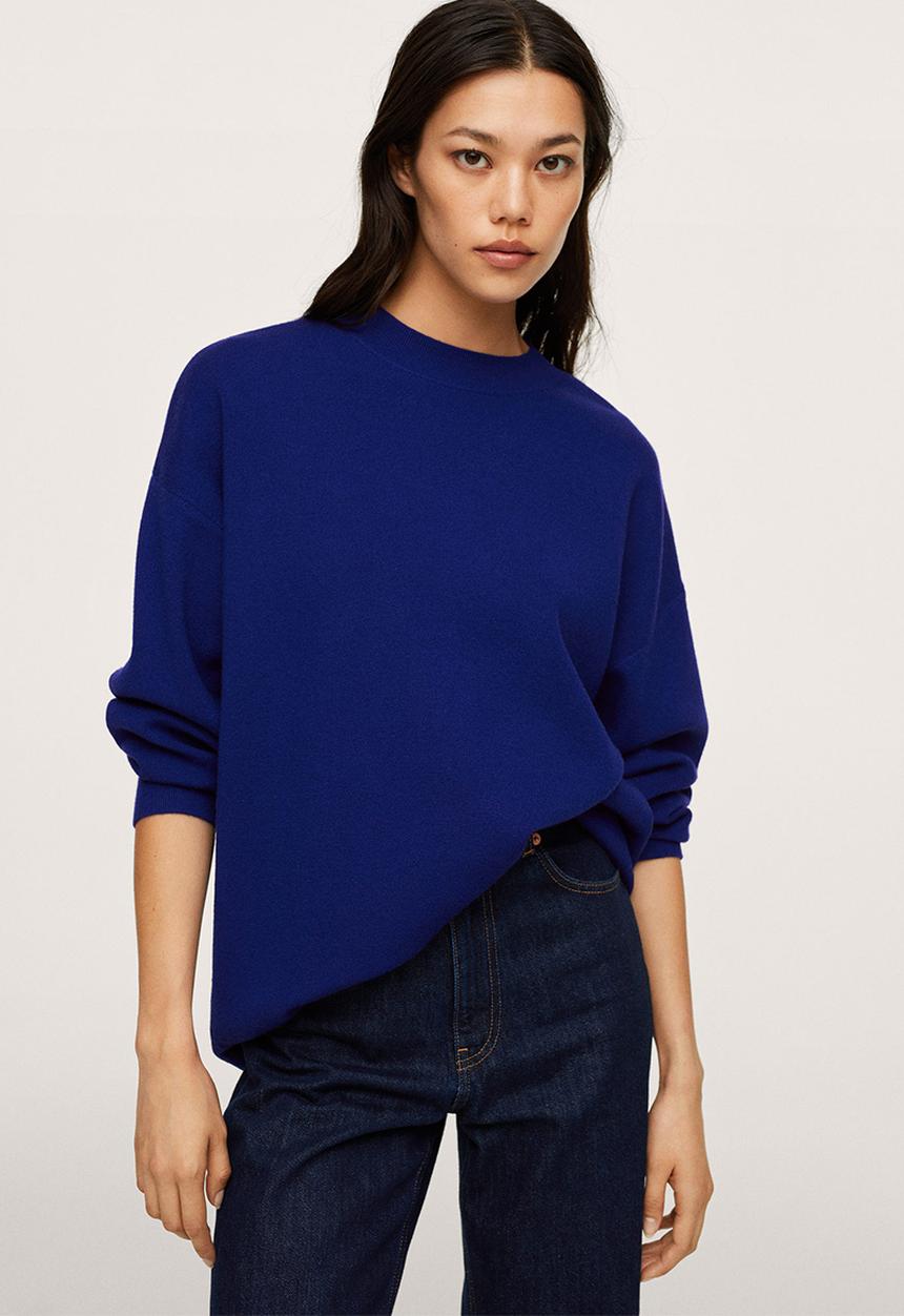 MANGO - Sweater lotus - medium blue