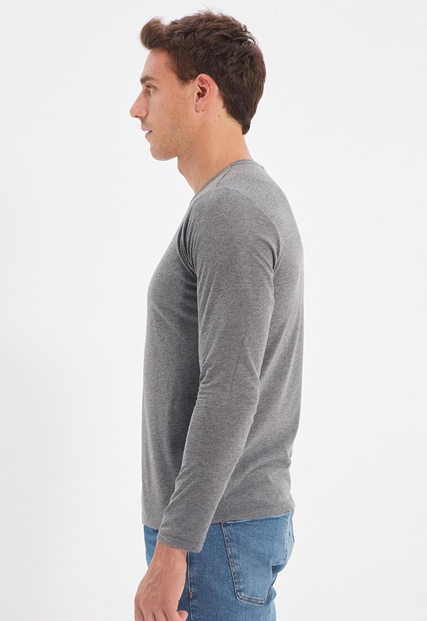 Trendyol - High crew neck long sleeve tee - anthracite