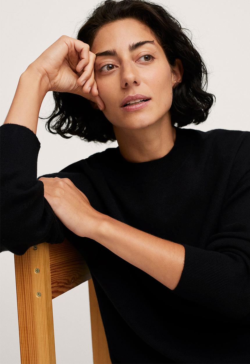 MANGO - Sweater lotus - black