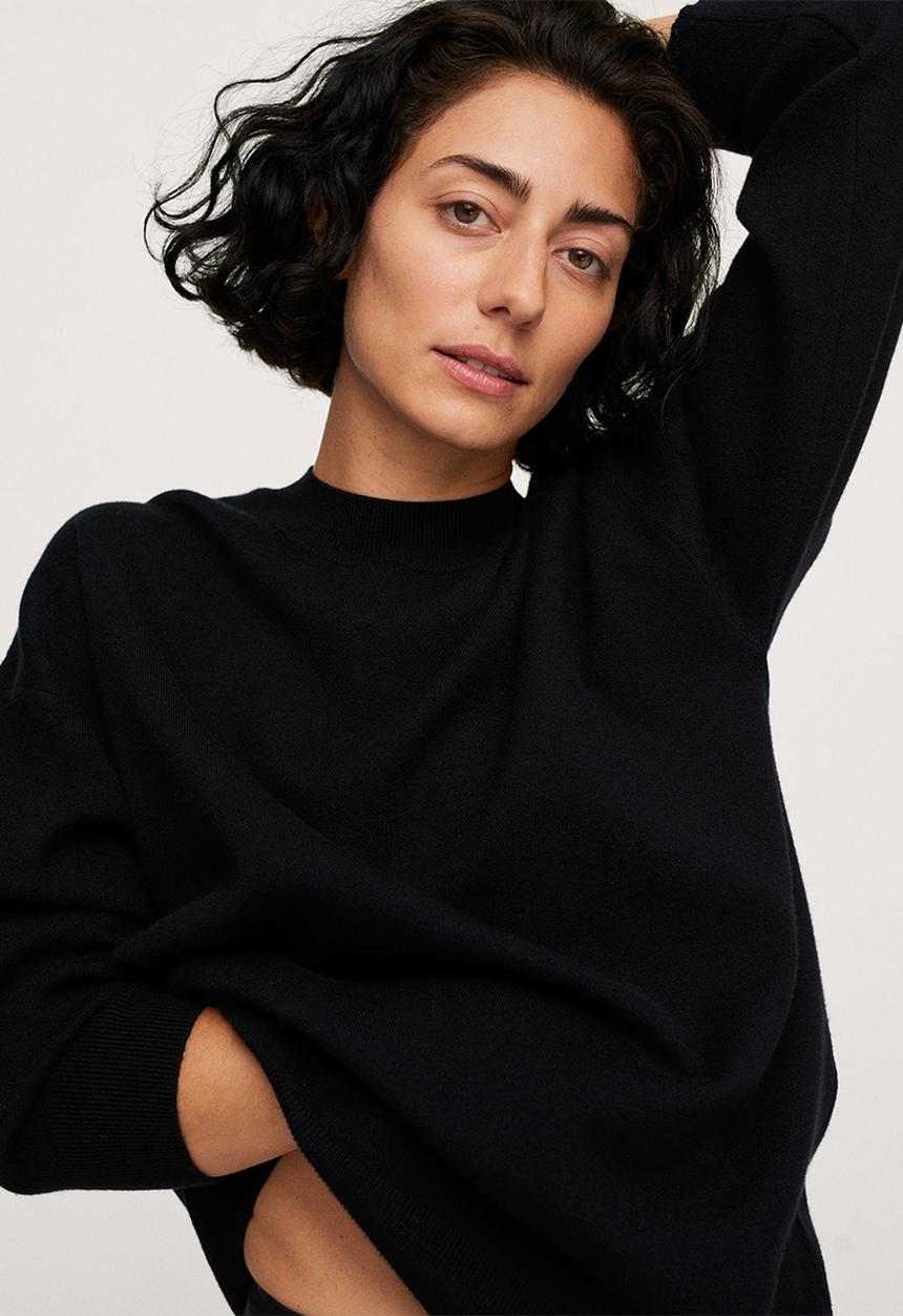 MANGO - Sweater lotus - black