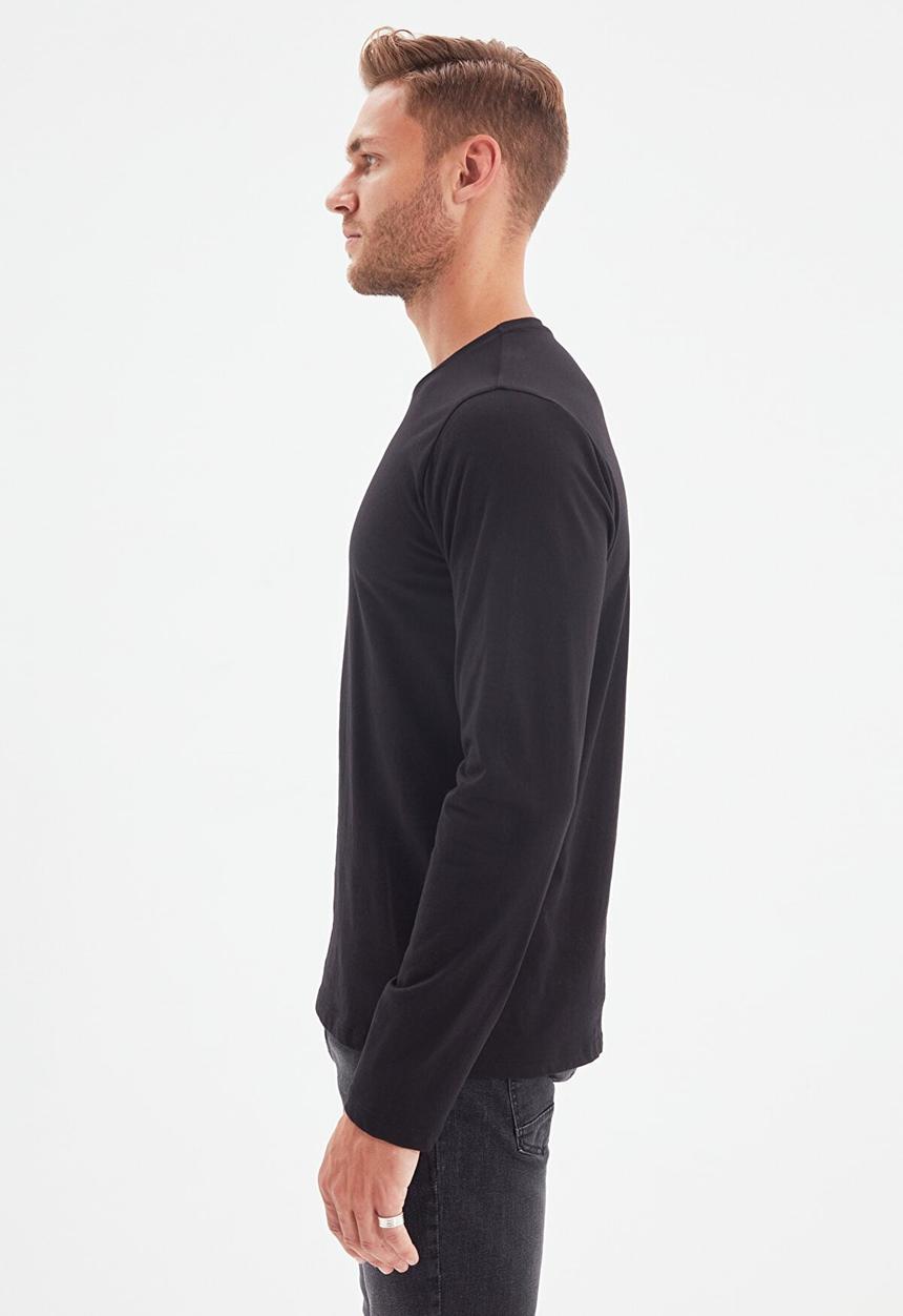 Trendyol - High crew neck long sleeve tee - black
