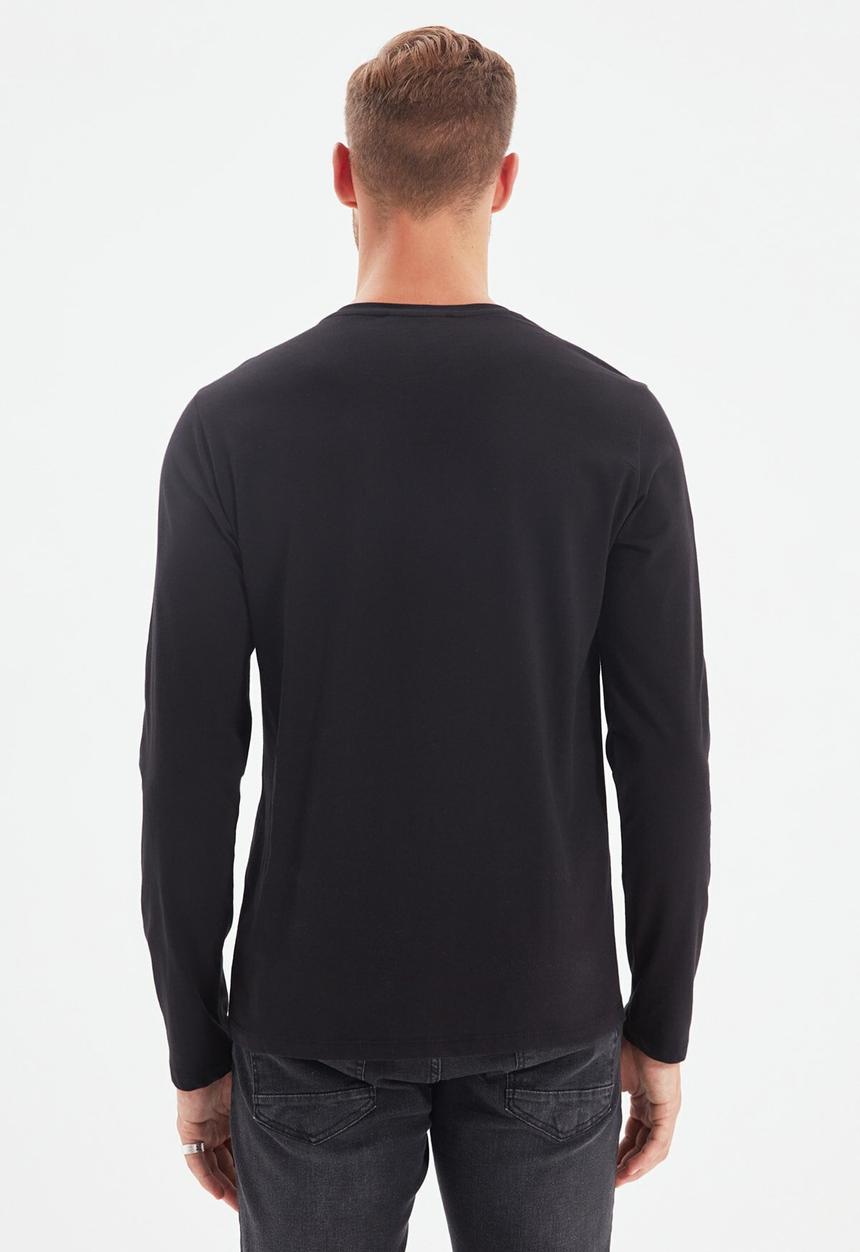 Trendyol - High crew neck long sleeve tee - black