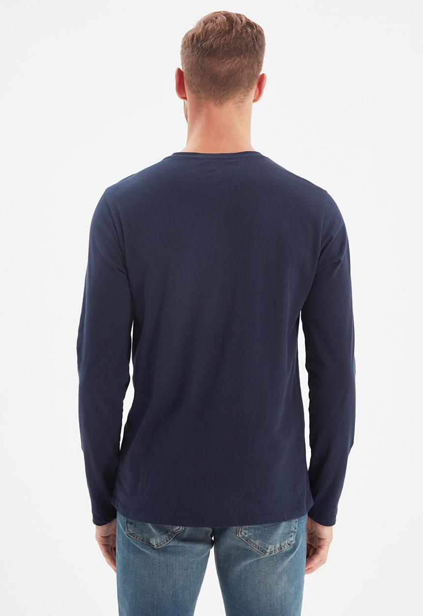 Trendyol - High crew neck long sleeve tee - navy