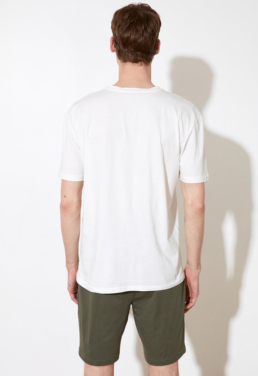 Trendyol - Tired printed pj set - khaki