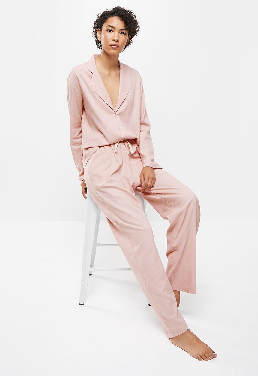 Superbalist - Sleep shirt & pants set - dusty pink