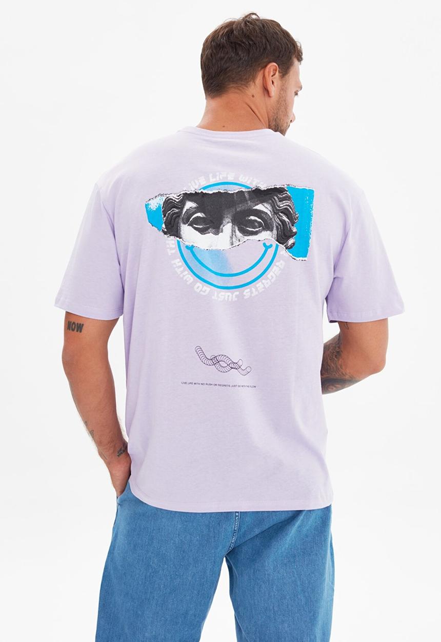 Trendyol - Smiley back print tee - lilac