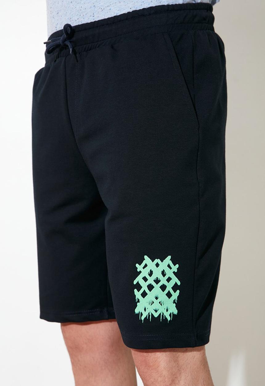 Trendyol - Leg printed shorts - navy