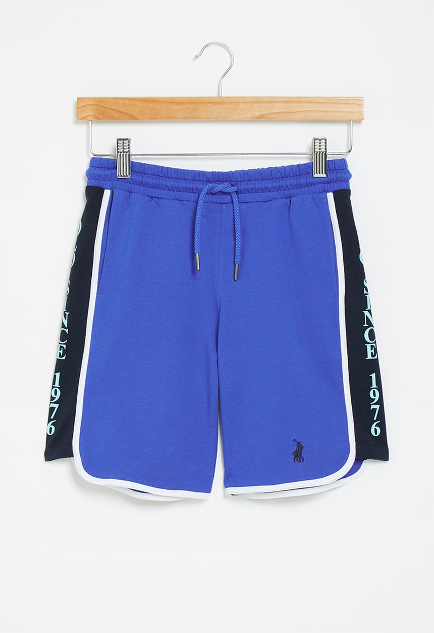 POLO - Boys greg cut & sew printed short - cobalt