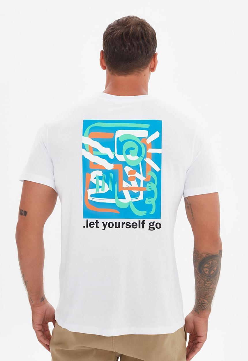 Trendyol - Let yourself go printed tee - white