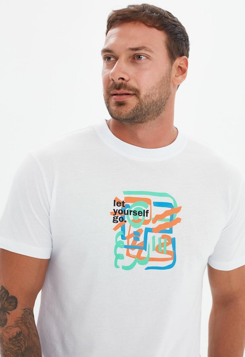 Trendyol - Let yourself go printed tee - white