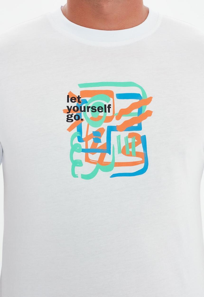 Trendyol - Let yourself go printed tee - white