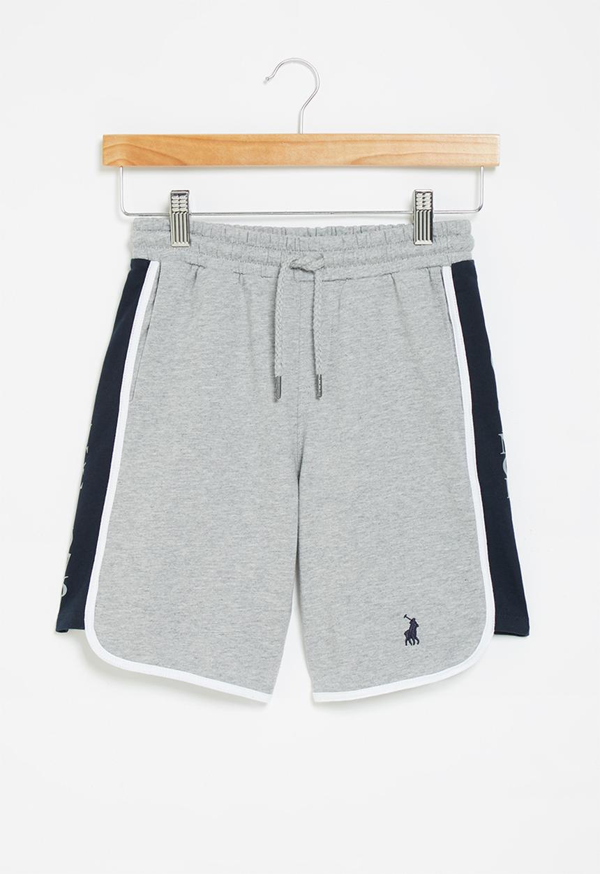 POLO - Boys greg cut & sew printed short - grey