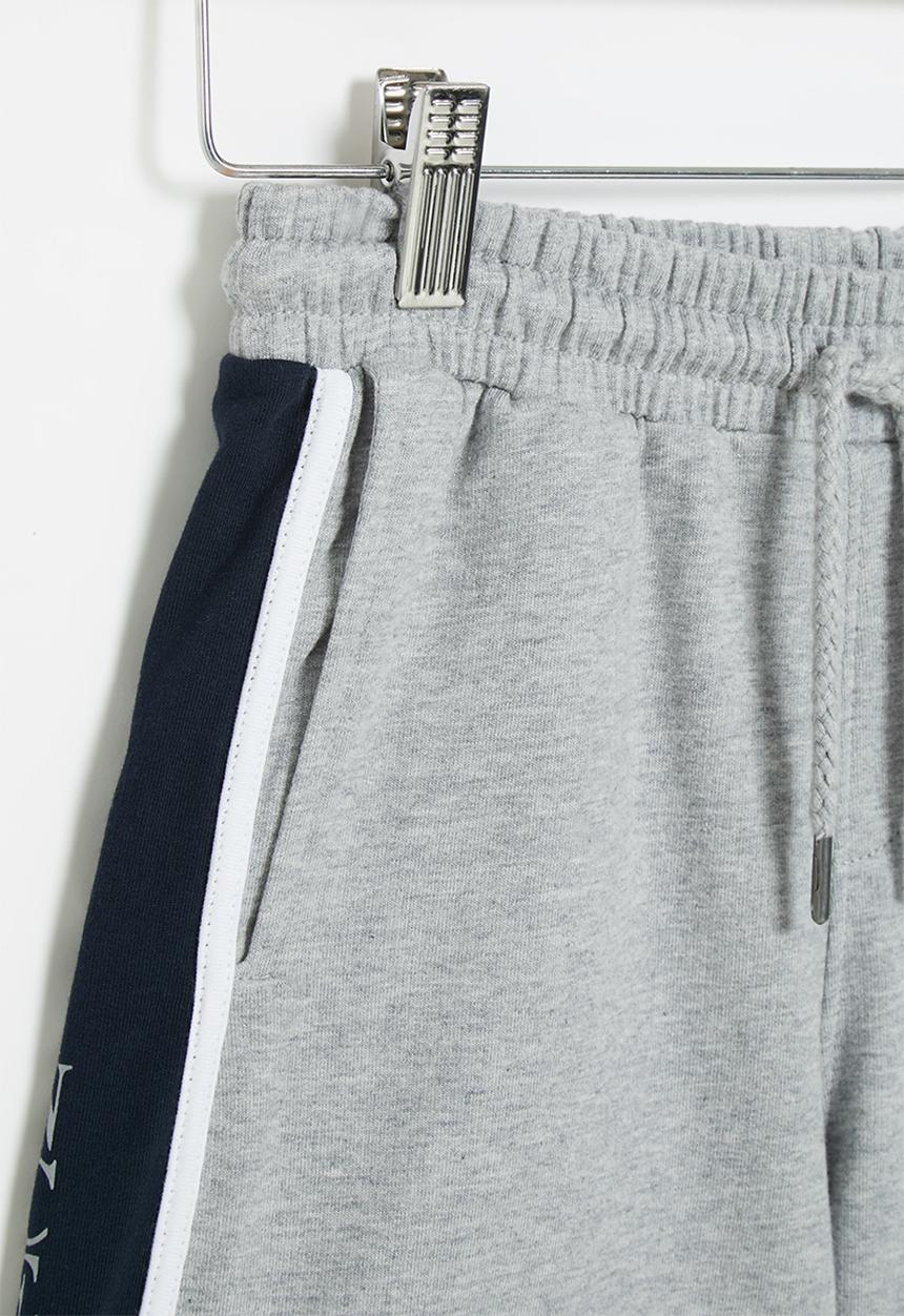 POLO - Boys greg cut & sew printed short - grey