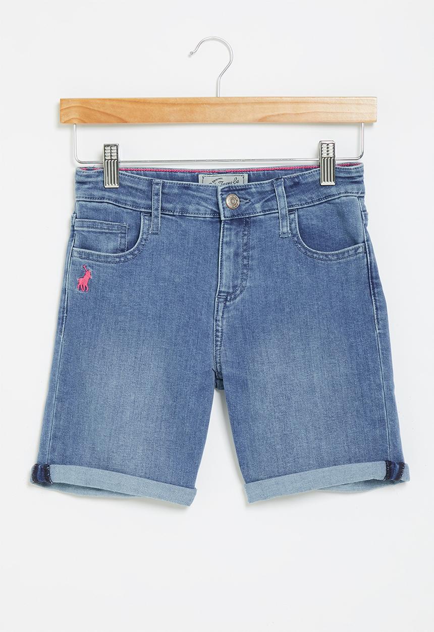 POLO - Girls pjc vivian denim short - light wash