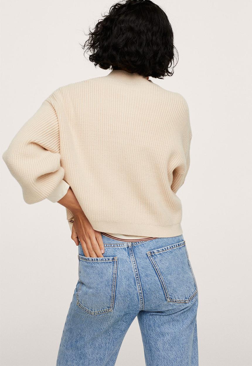 MANGO - Sweater pockets - light beige