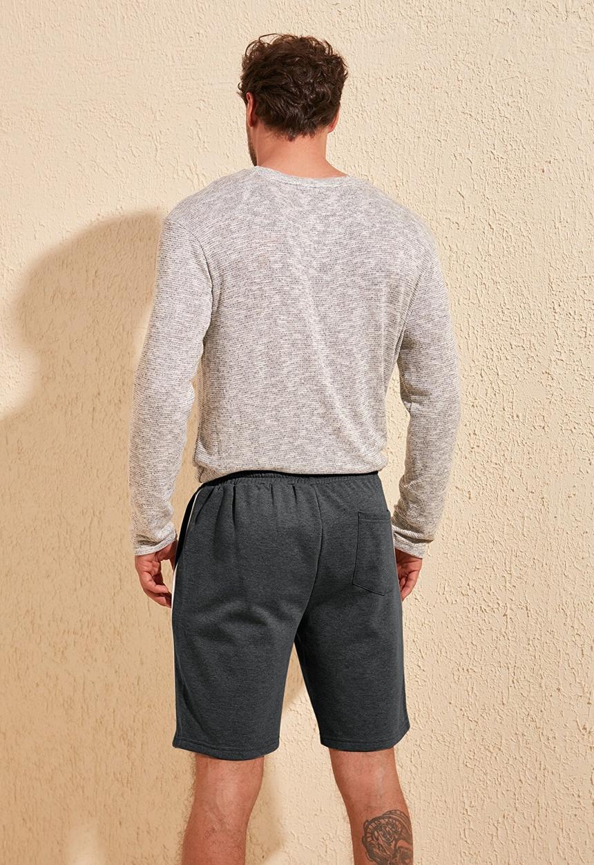 Trendyol - Piping detail contrast drawcord shorts - anthracite