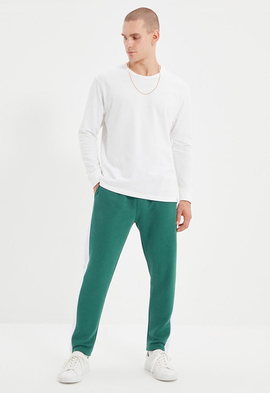 Trendyol - Side tape jogger - emerald green