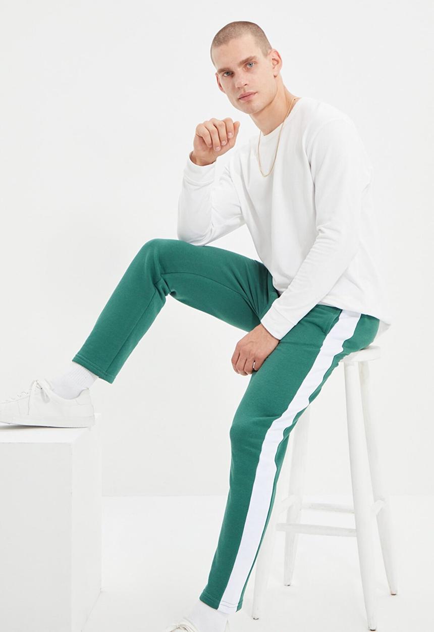 Trendyol - Side tape jogger - emerald green