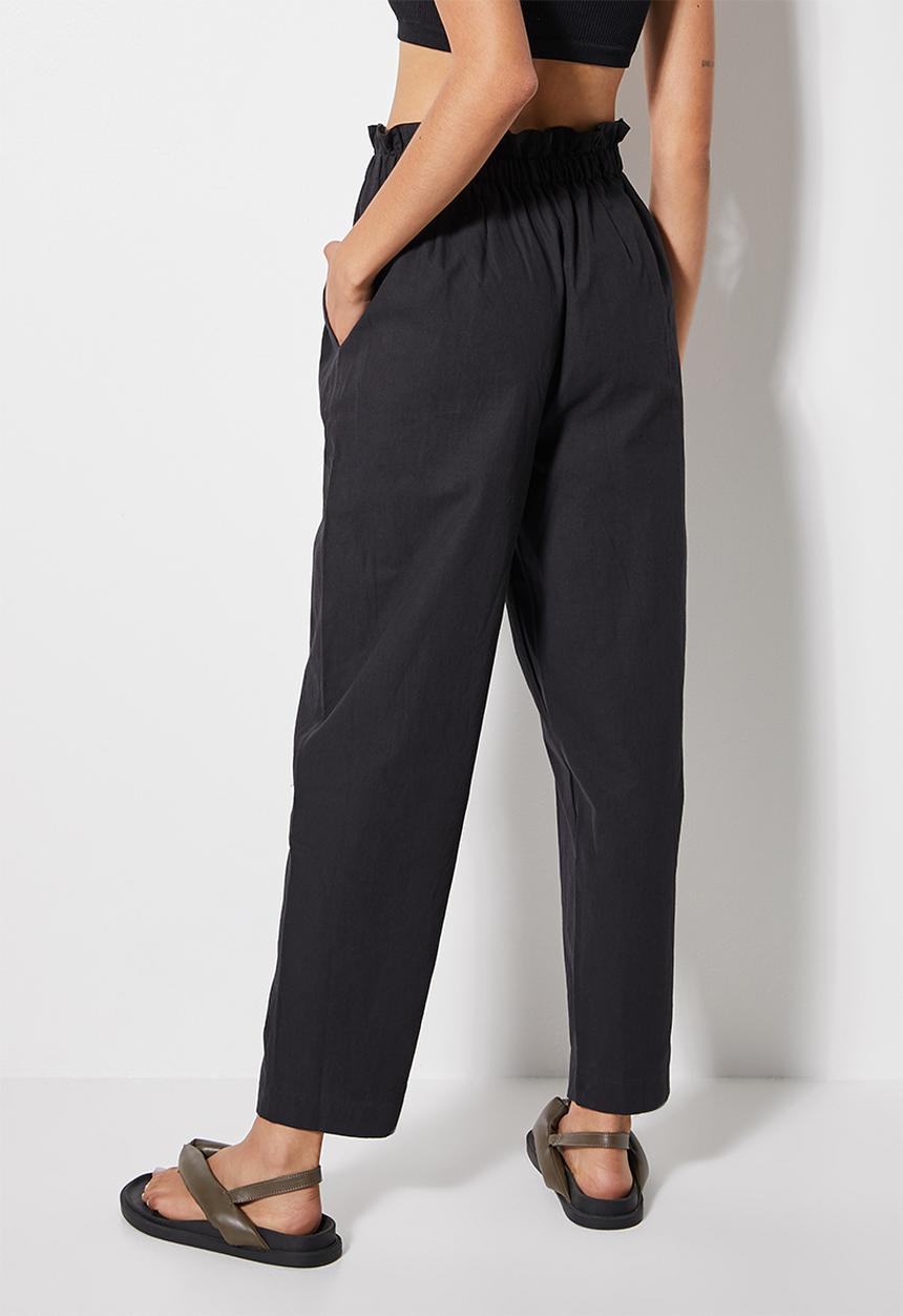 Superbalist - Casual paperbag trousers - black