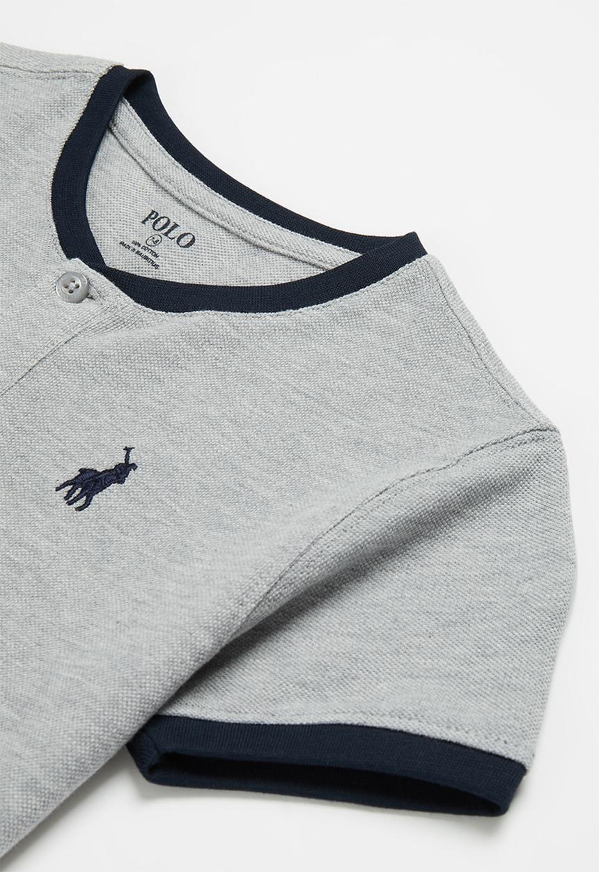 POLO - Boys dylan henley tee - grey