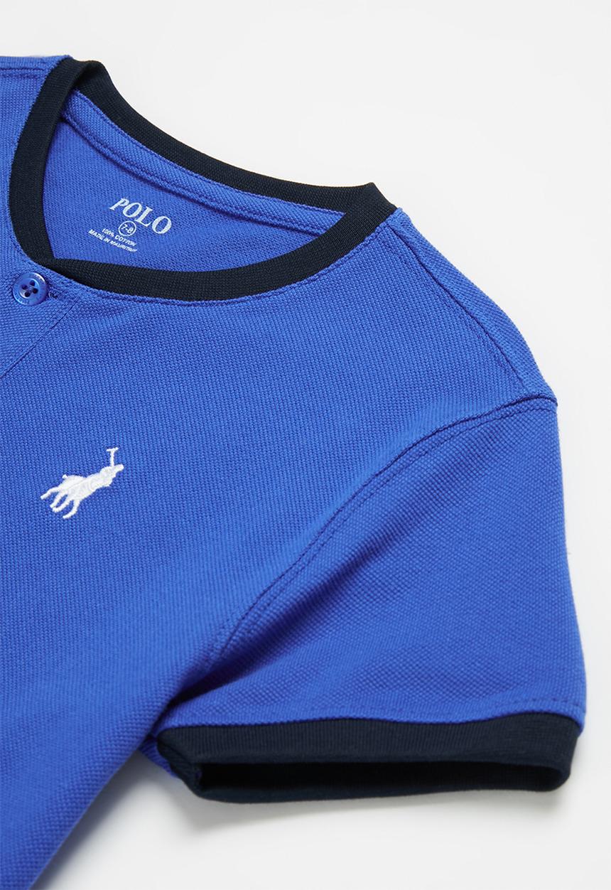 POLO - Boys dylan henley tee - blue