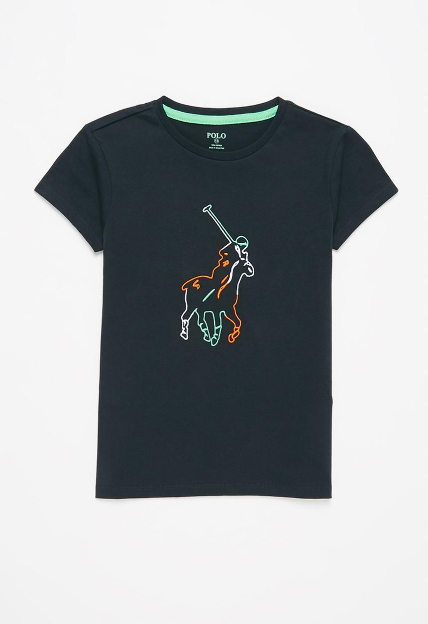 POLO - Girls chelsea embroidered tee - navy