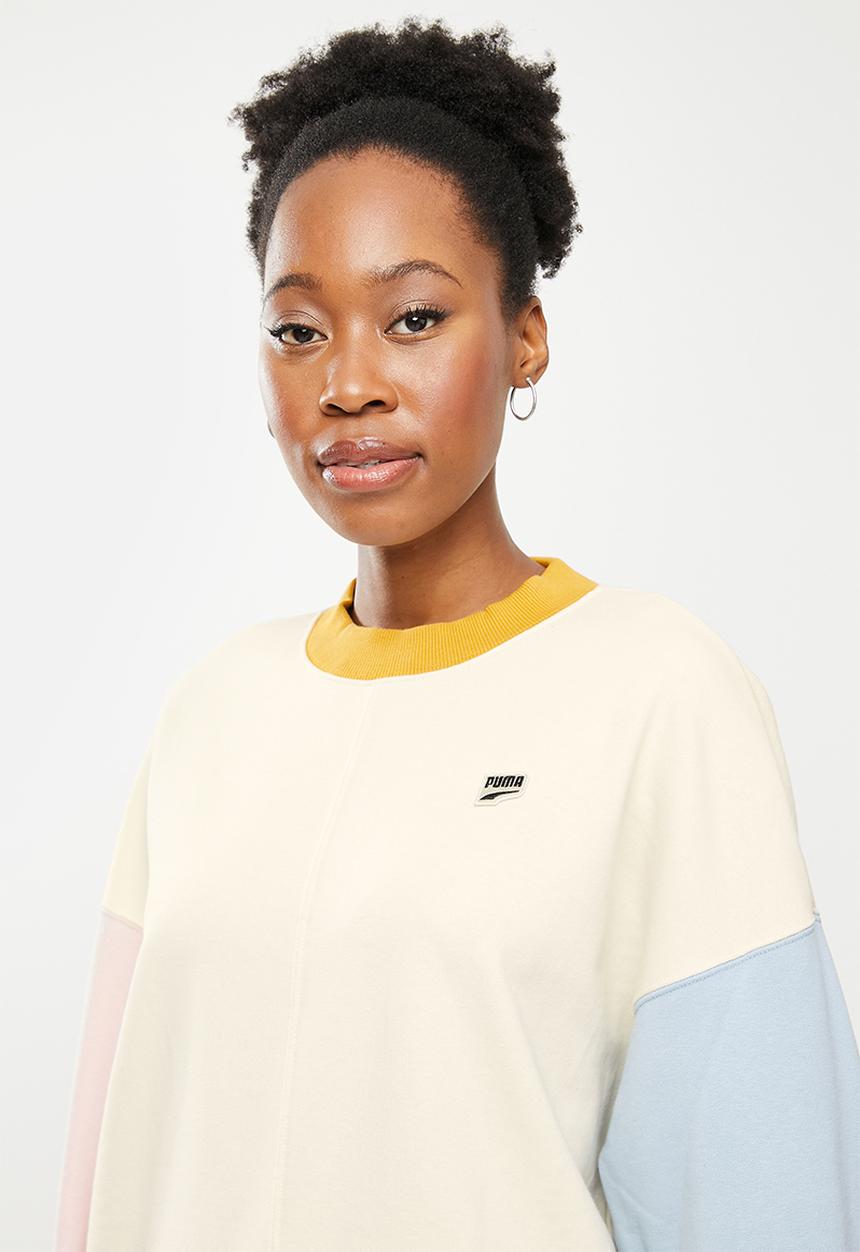 PUMA - Downtown oversized crew sweat - ivory glow